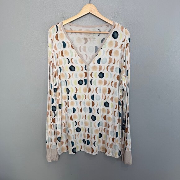 LITTLE SLEEPIES luna neutral bamboo pajama top size 3X - Picture 2 of 5